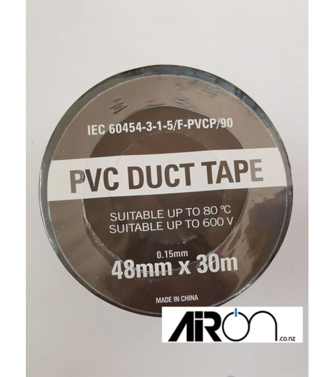 Duct Tape (PVC) 48mm x 30m 1 Roll Black